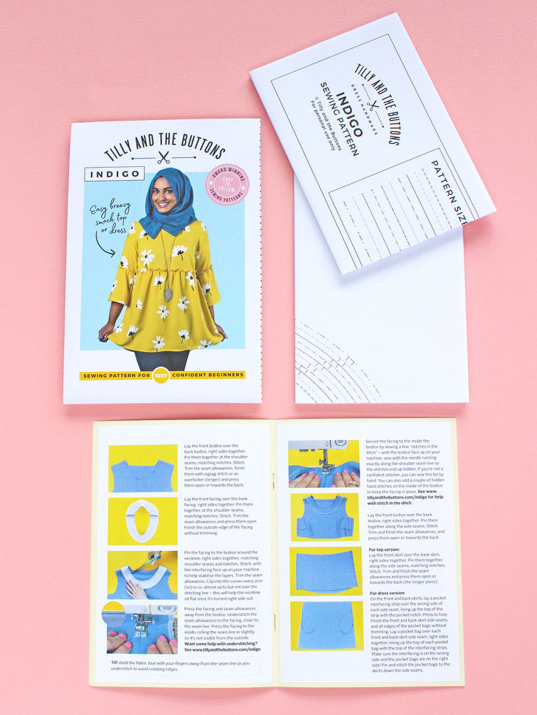 Sewing patterns and sewing tools for dressmaking and craft projects