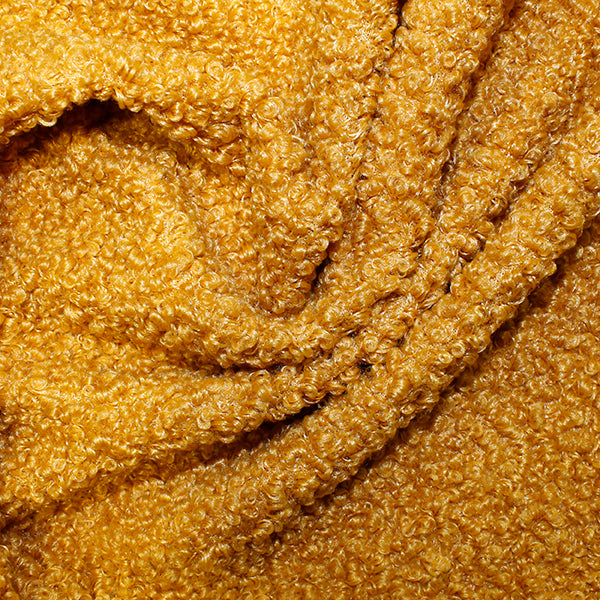 Curly Fleece Fabric – Gold (144cm Wide)