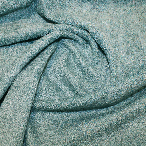 Teal Bamboo Towelling Fabric