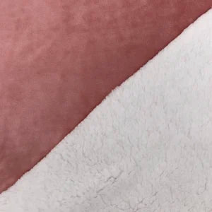 Soft Sherpa Fleece Fabric Sample - Rose - 10cm x 10cm