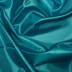 Turquoise Polyester Habotai Fabric