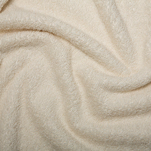 Cream Cotton Blend Towelling Fabric 150cm Wide