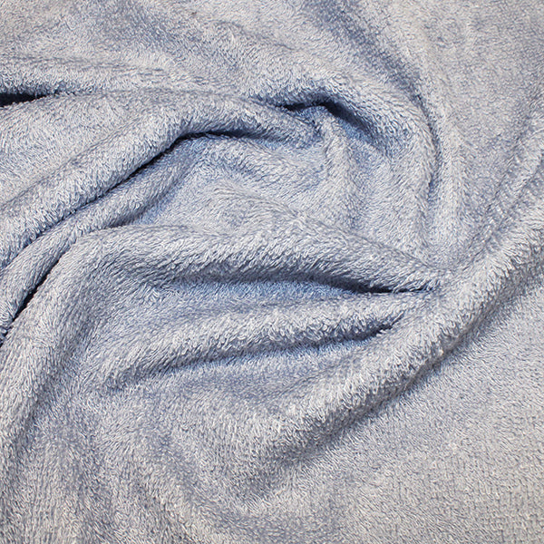 Blue bamboo towelling fabric for towels, robes, baby items and reusable wipes