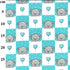 Blue teddy bear polycotton print fabric for children’s crafts, nursery sewing and bunting