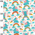 Elephant and rainbow polycotton print fabric for children’s crafts, bunting and nursery sewing