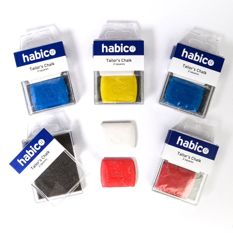 Habico tailor’s chalk 2 squares for fabric marking, sewing, dressmaking and craft projects.