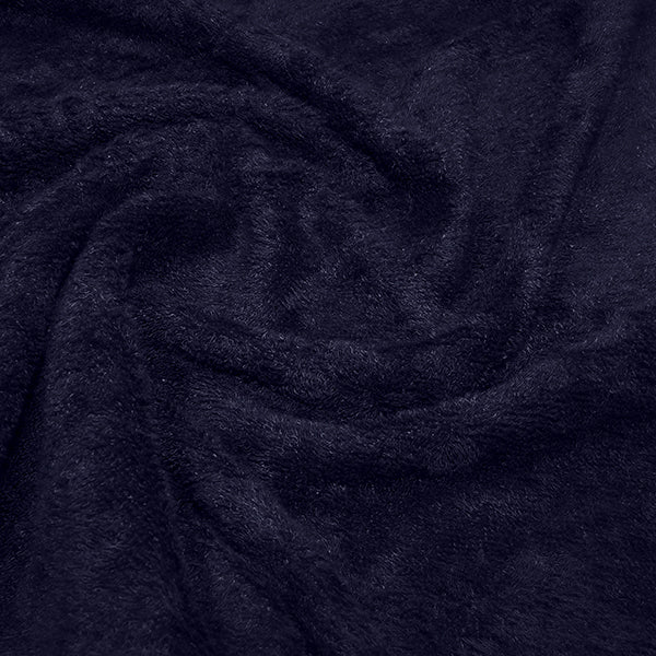 Navy bamboo towelling fabric for towels, robes, baby items and reusable wipes