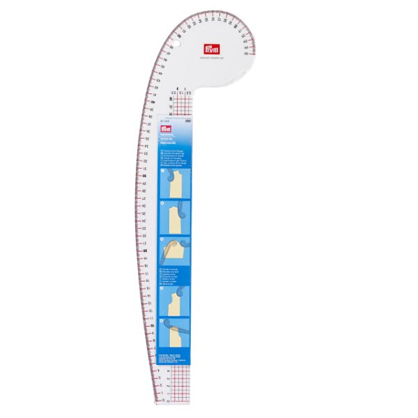 Prym curved ruler for armhole, sleeve cap, neckline and dressmaking pattern adjustments.