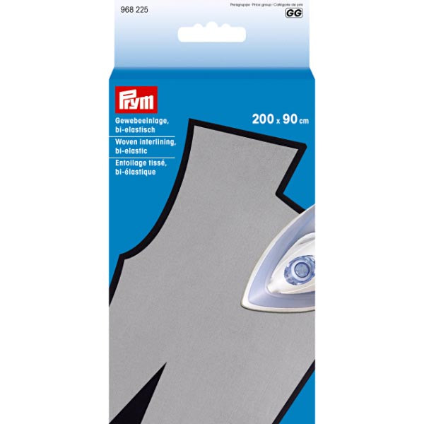 Prym woven interlining bi-elastic white 200cm x 90cm for dressmaking, sewing and garment support.