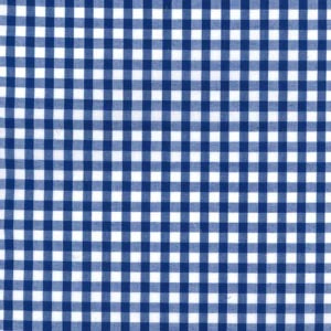 Royal blue 1/8 check polycotton gingham fabric sold by the half metre