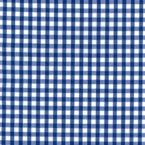 Royal blue 1/8 check polycotton gingham fabric sample
