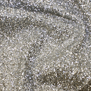 Silver carnival tinsel fabric for costumes, stagewear, crafts and event décor
